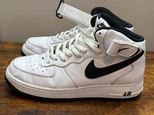 Nike Air Force 1 Mid '07 'White Black' - size 10